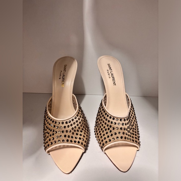 Gippy Crystal Mesh Stiletto Mules. (It’s missing 2 crystals) - Picture 1 of 5